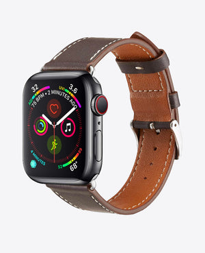 Bracelet Apple Watch Style Cuir - Gris