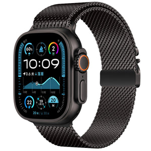 Bracelet milanais moderne Apple Watch Ultra (noir)