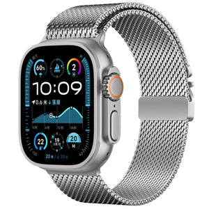 Bracelet milanais moderne Apple Watch Ultra (argent)