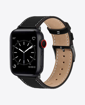 Bracelet Apple Watch Style Cuir - Noir